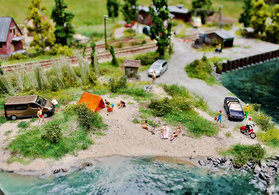 Hafen und Landschaft – Workshop-Diorama