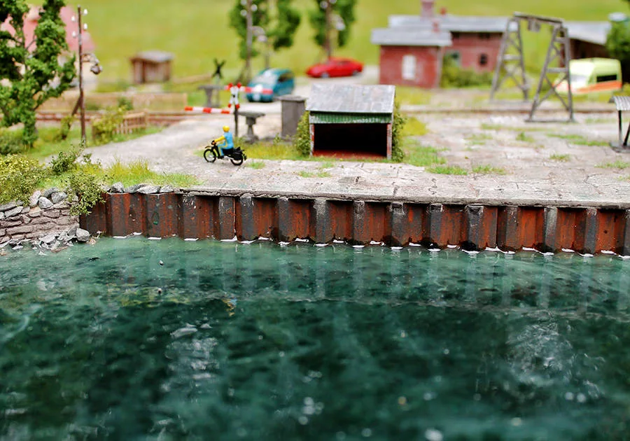 Hafen und Landschaft – Modellbahn-Diorama, Ansicht 18