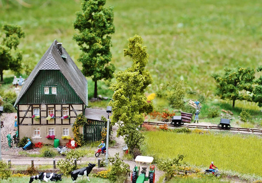 Hafen und Landschaft – Modellbahn-Diorama, Ansicht 4